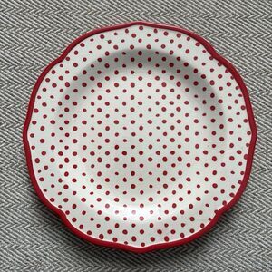Pioneer Woman Red Retro Polka Dot 10.5" Dinner Plate Stoneware